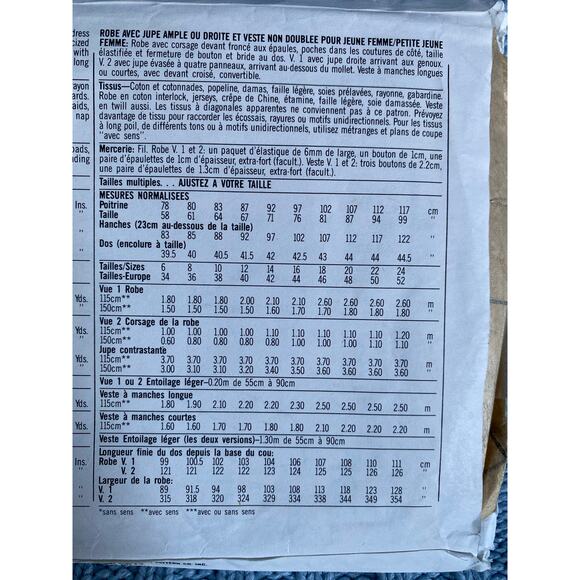 Simplicity 7164 Sewing pattern dress swing pencil skirt jacket 1980s size 6-14 - Picture 5 of 5